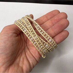 Victoria Emerson Wrap Bracelet, Ivory Clear Silver
